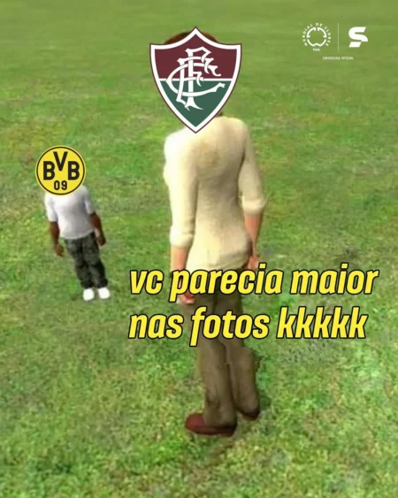 "Gigante nas fotos": memes repercutem após jogo do Fluminense contra o Borussia