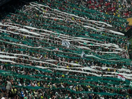 A rotina da torcida do Palmeiras em finais de Copas nos EUA: bandeiras, cerveja a R$ 82 e a atmosfera nos estádios