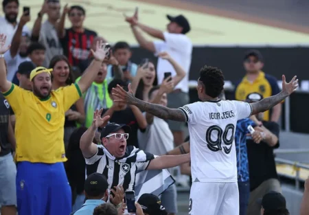 Botafogo: gol comemorado com Igor Jesus entre faixa rasgada, drible na segurança e um gremista