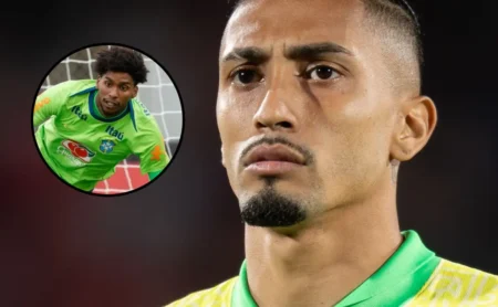 Hugo Souza impressiona Raphinha na Seleção e recebe elogios: “Pegou no canto”