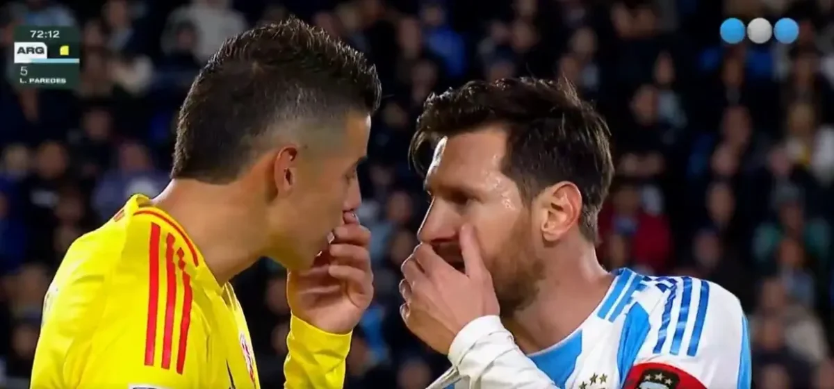 Discussão entre Messi e James Rodríguez em Argentina x Colômbia: assista ao vídeo
