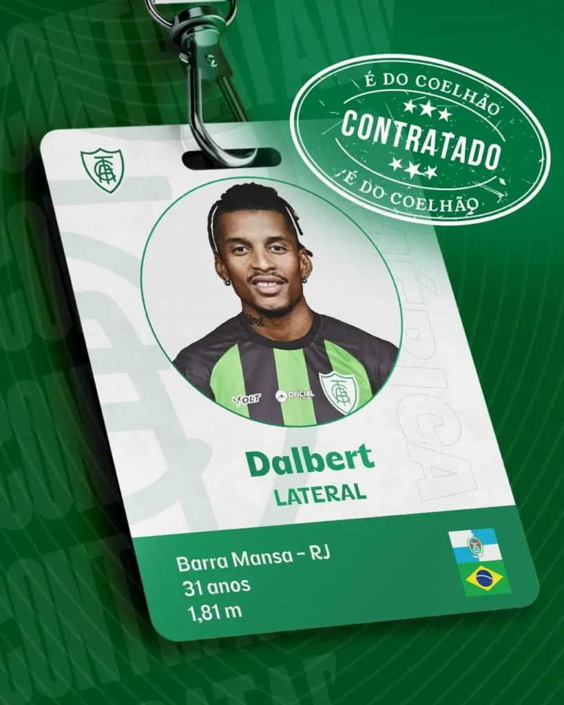 América-MG anuncia a contratação do lateral-direito Dalbert, ex-Internacional e Sport