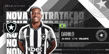 Botafogo anuncia a contratação de Danilo, do Nottingham Forest: "O novo pitbull do Botafogo"