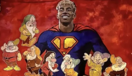 Mural de Lamine Yamal é restaurado após vandalização com figuras dos sete anões; entenda