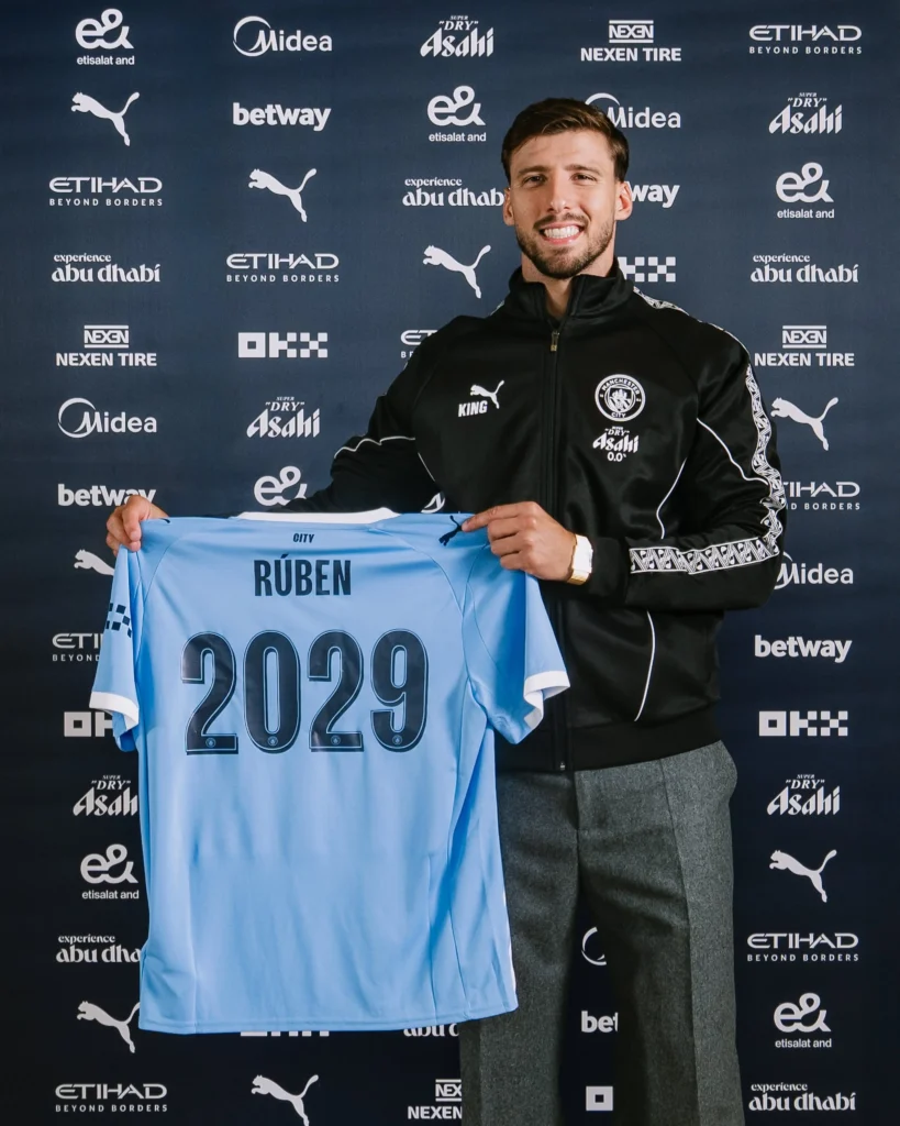 Manchester City Renova Contrato com Rúben Dias por Mais Dez Anos