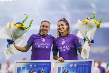 Marta e Angelina recebem homenagem do Orlando Pride pelo Título da Copa América