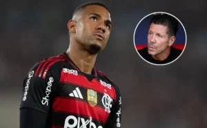 Resposta de Samuel Lino sobre semelhança entre Simeone e Filipe Luís no Flamengo: “Nenhuma”