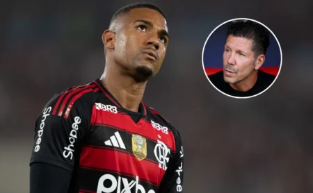 Resposta de Samuel Lino sobre semelhança entre Simeone e Filipe Luís no Flamengo: “Nenhuma”