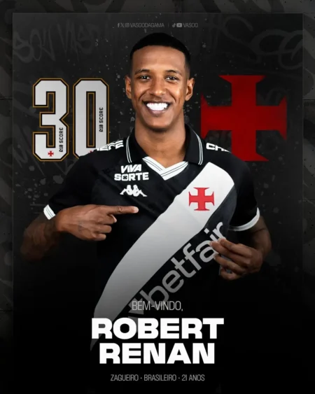 Vasco da Gama anuncia contratação de Robert Renan
