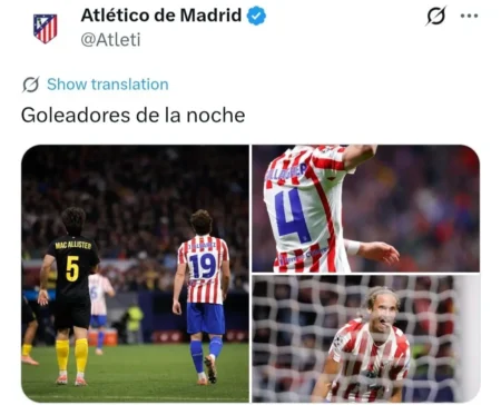 Atlético de Madrid debocha do Real Madrid com foto do irmão do algoz de Liverpool
