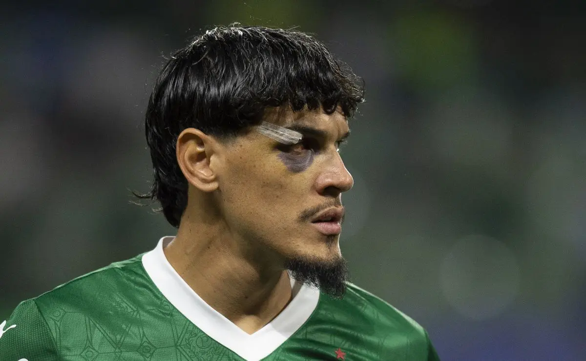 Gustavo Gómez, do Palmeiras, se exalta e se envolve em confusão durante EUA x Paraguai Gustavo Gómez, do Palmeiras, se exalta e se envolve em confusão durante EUA x Paraguai