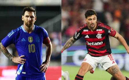 Arrascaeta ultrapassa Messi em jogos e títulos na temporada e pode aumentar vantagem em Flamengo x PSG