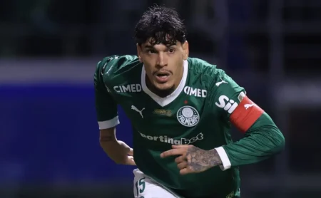 Empurrão em Gustavo Gómez, lance polêmico e vídeo viralizam em Palmeiras x Santos: árbitro ignora pênalti Empurrão em Gustavo Gómez, lance polêmico e vídeo viralizam em Palmeiras x Santos: árbitro ignora pênalti