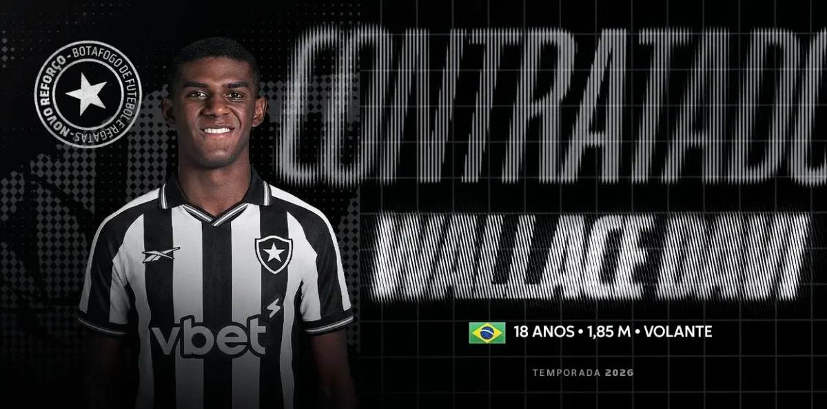 Botafogo registra volante Wallace Davi para possível estreia