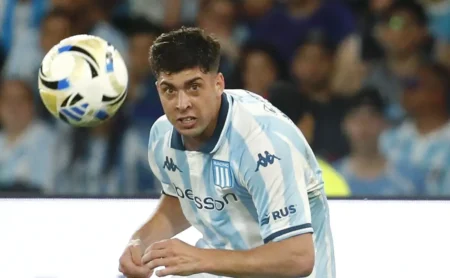 Grêmio acerta a contratação de Juan Nardoni e pagará mais de R$ 50 milhões ao Racing, informa jornalista