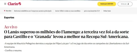 Imprensa argentina destaca vitória do Lanús na Recopa: Superou o Flamengo Imprensa argentina destaca vitória do Lanús na Recopa: "Superou o Flamengo"
