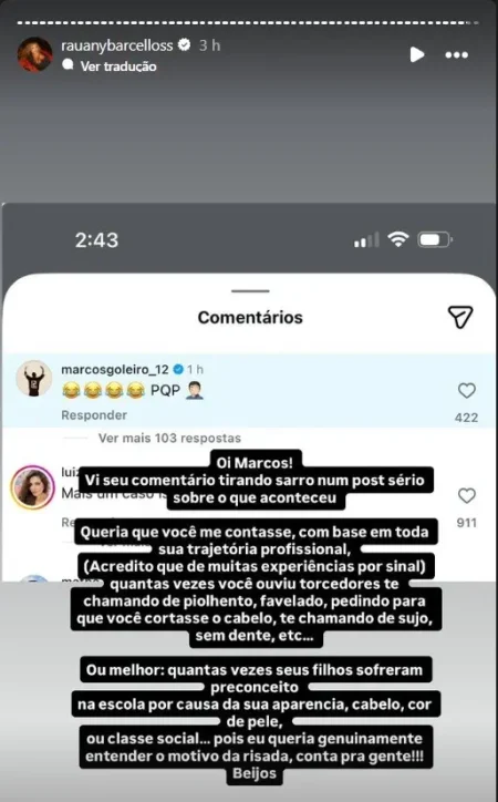 Marcos, ex-goleiro do Palmeiras, pede desculpas por comentário sobre ofensas racistas a Hugo Souza