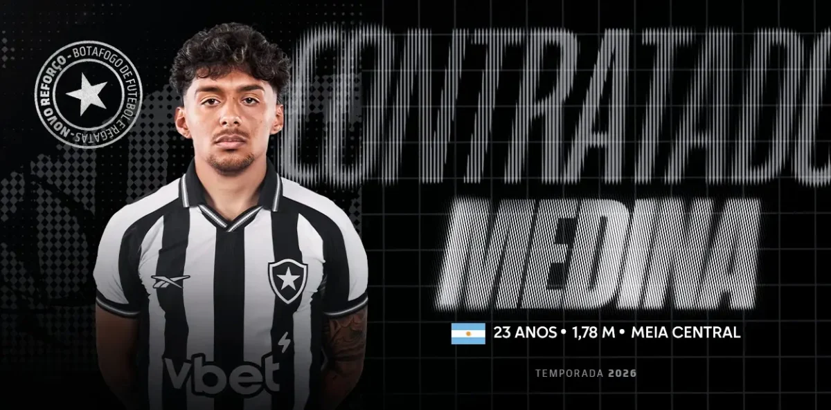 Medina é anunciado pelo Botafogo.