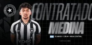 Medina se apresenta ao Botafogo no Rio de Janeiro