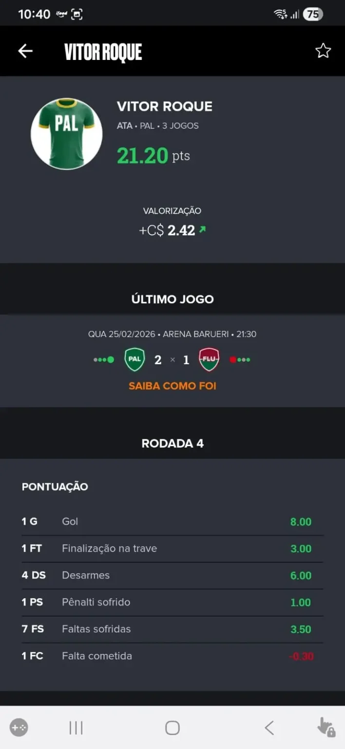 Vitor Roque: Revelação sobre a escolha do capitão em partida do Cartola, por jogador do Chelsea