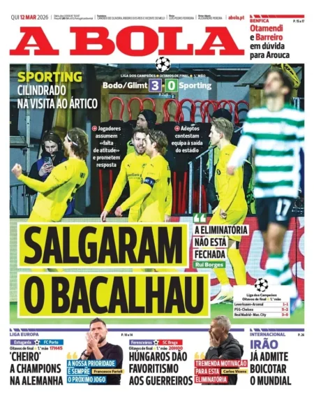 Imprensa europeia ironiza vitória do Bodo/Glimt sobre o Sporting: "Salgaram o bacalhau"