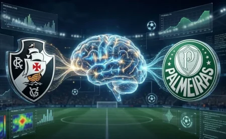 Inteligência Artificial prevê vitória do Palmeiras sobre o Vasco e revela o placar exato do jogo pelo Brasileirão