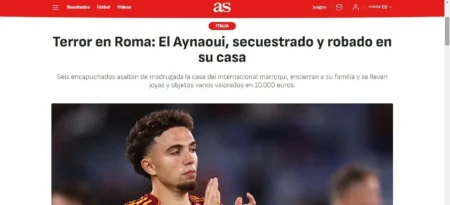 Jogador da Roma sofre assalto à residência com ameaça de arma na Itália, informa jornal