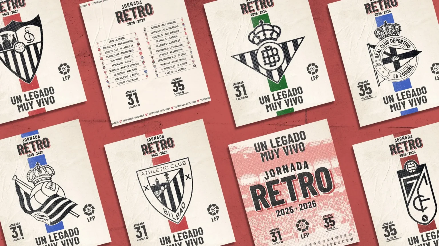 LaLiga promoverá "Dia Retrô" com camisas inspiradas em modelos históricos; entenda