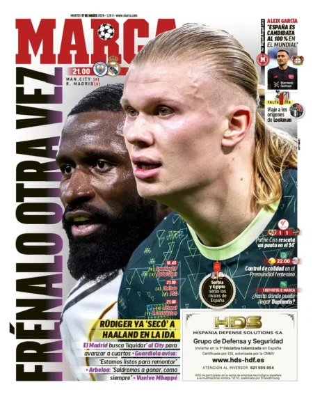 "Liberte-o novamente": jornal espanhol agita City x Real e incentiva Rüdiger a "neutralizar" Haaland