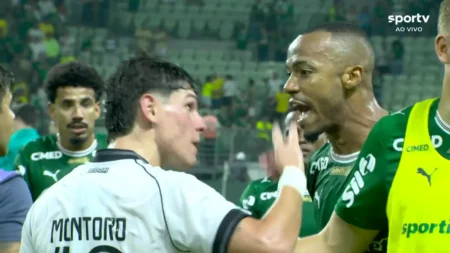 Marlon Freitas discute com ex-companheiros do Botafogo após vitória do Palmeiras