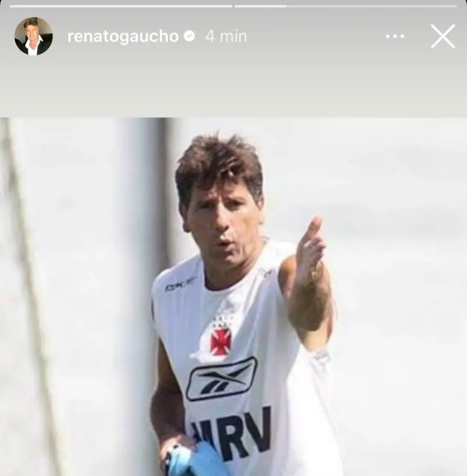 Renato Gaúcho anuncia retorno ao Vasco pelas redes sociais: Feliz em estar de volta Renato Gaúcho anuncia retorno ao Vasco pelas redes sociais: "Feliz em estar de volta"