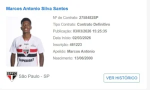 São Paulo renova com Marcos Antônio até 2030