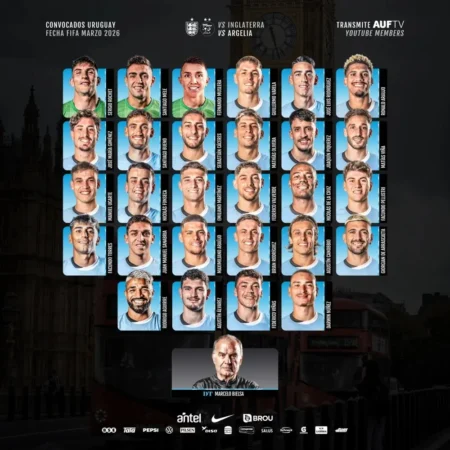 Uruguai divulga lista de convocados para amistosos contra Argélia e Inglaterra