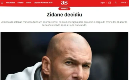 Zidane acerta com a França para assumir após a Copa de 2026, informa jornal